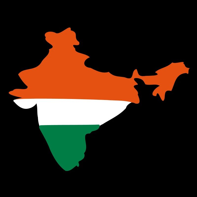 India Map Flag Inde