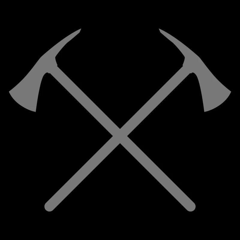 Fire brigade, axe crossed