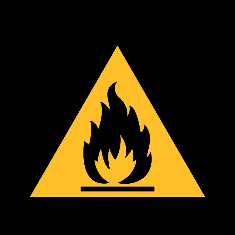 Symbole de danger - Inflammable (2 couleurs)