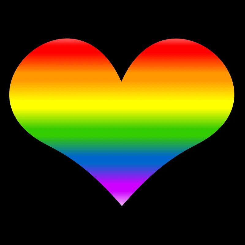 Regenbogen-Herz-Regenbogen