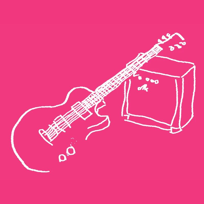 Electric guitar white