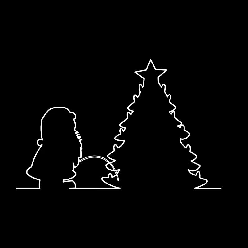 Santa Claus pinkelt an Weihnachtsbaum, Weihnachten