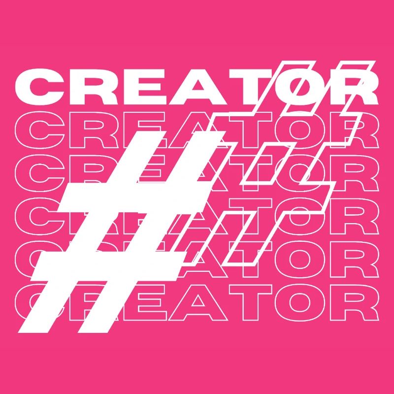 Creator-Hashtag-Typografie