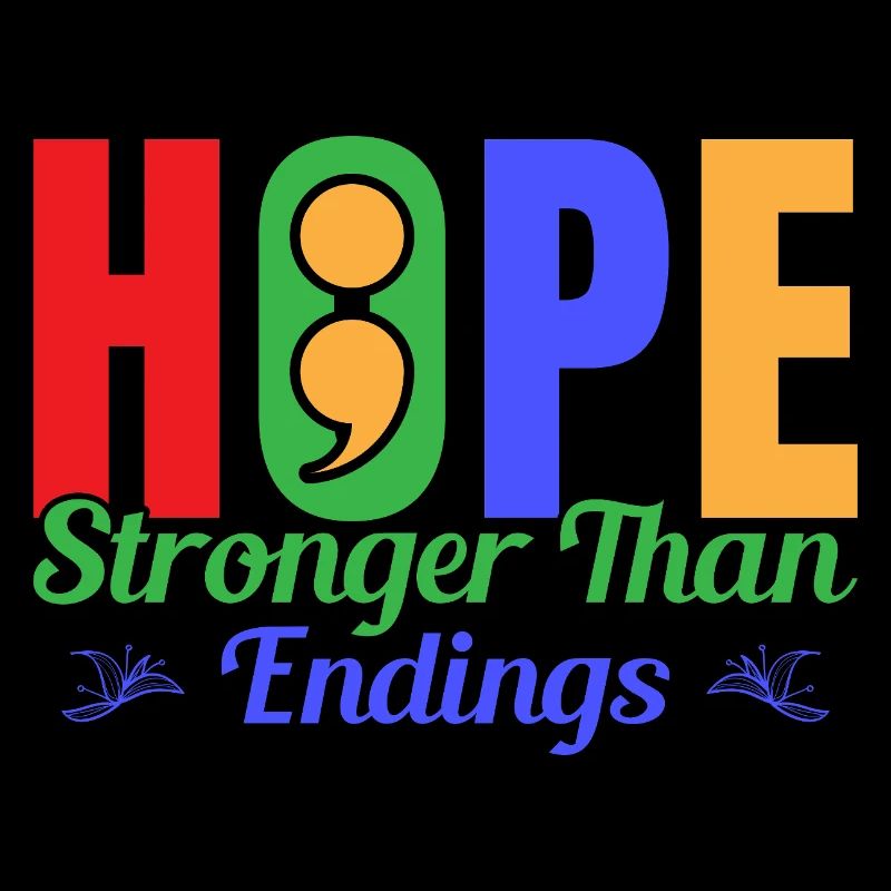 Semicolon Suicide Prevention Hope Stronger Semi
