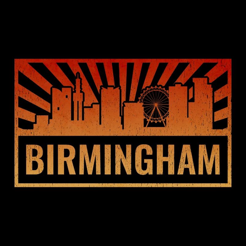 Birmingham Skyline Sonnenstrahlen