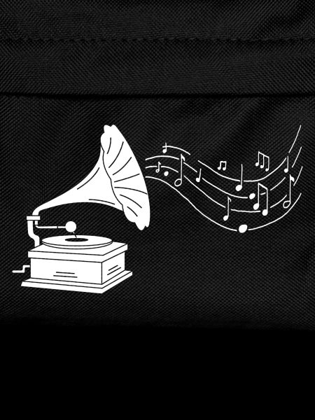 White gramophone and music