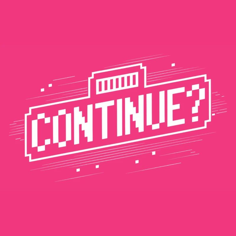 Continue Pixel Retro Gamer Startbildschirm
