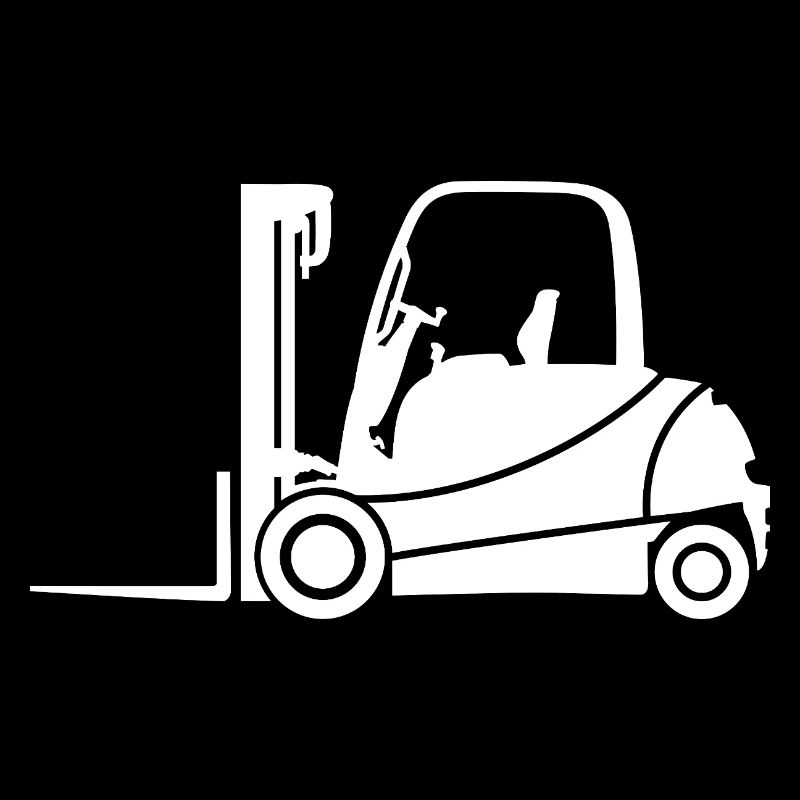 Forklift Silhouette: Transport & Forklift Driver
