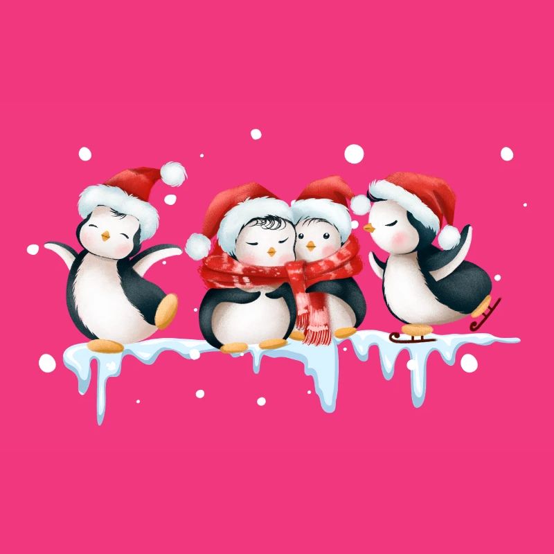 Funny pinguin Christmas