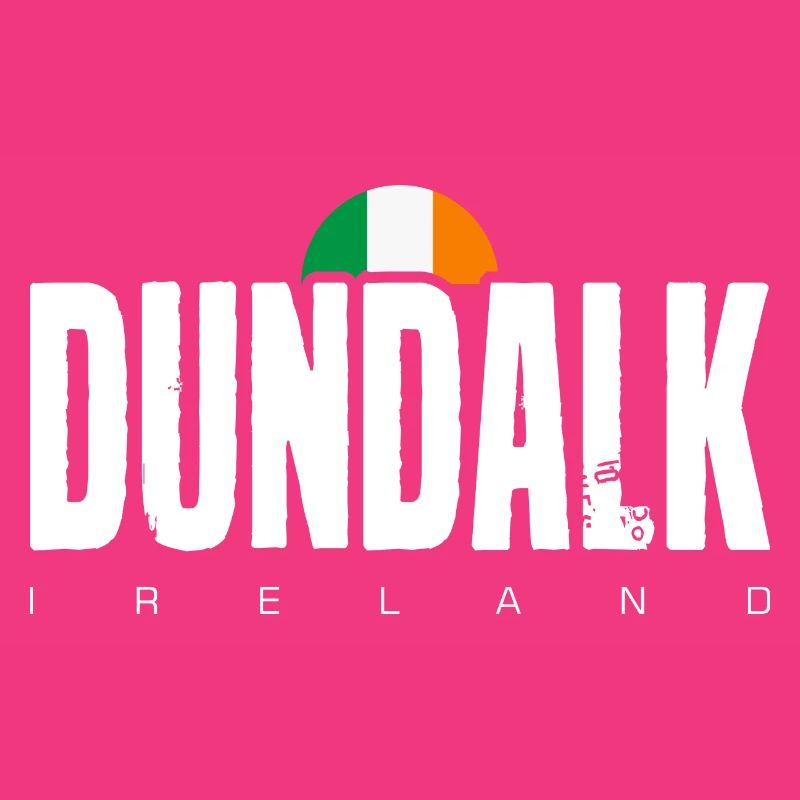 Dundalk Irish Flag Bold Text Tee
