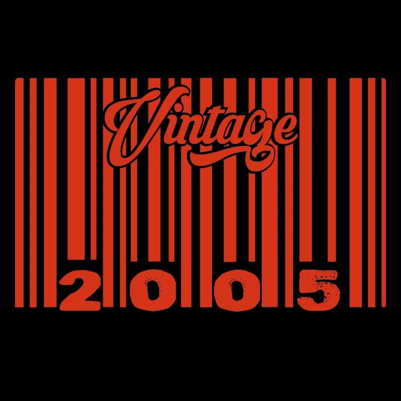 vintage 2005 né en 2005 20 ans bar code anniversai