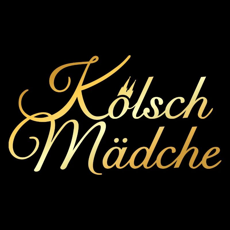 Kölsch Mädche mit Kölner Dom aus Köln