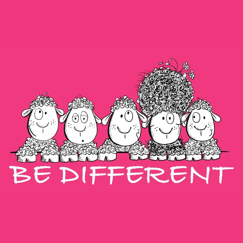 Be Different Schafe mit Spruch