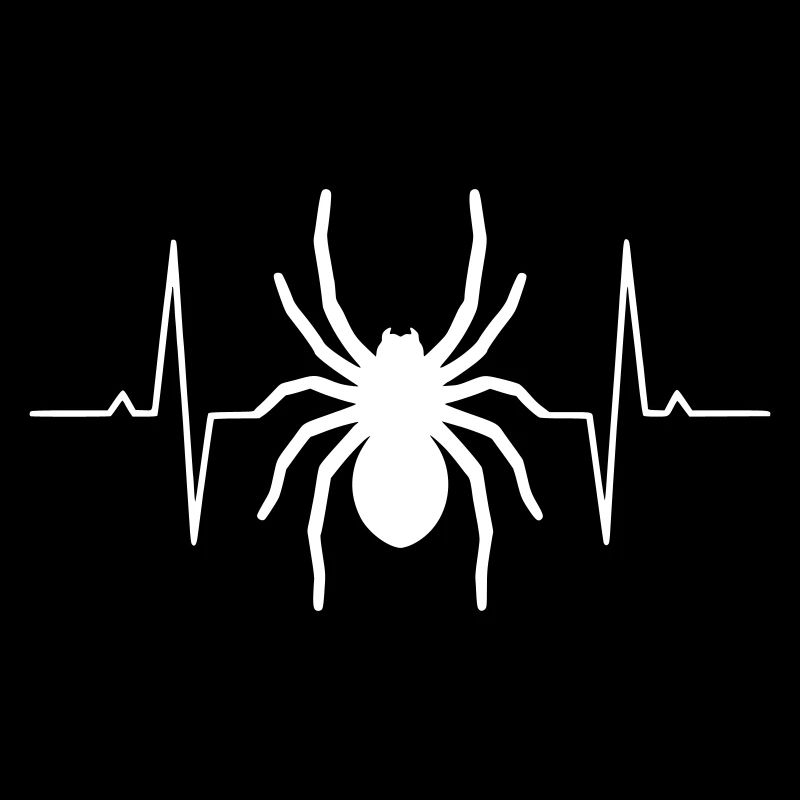 Spider Heartbeat ECG Terrarium Vector