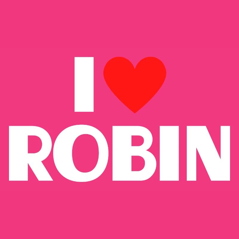 Ich liebe Robin rotes Herz Retro Statement 