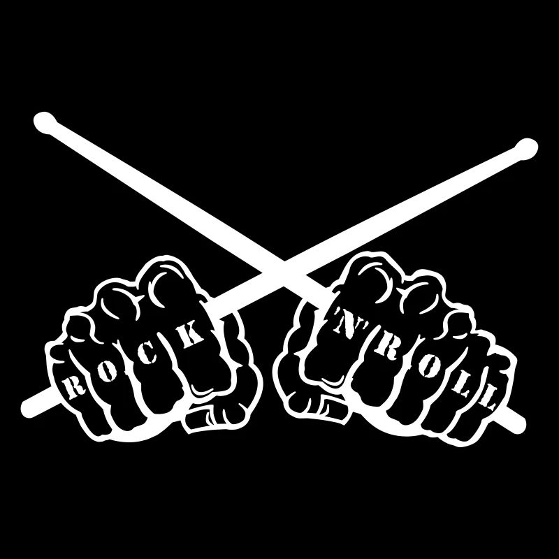 rock 'n' roll drummer fists