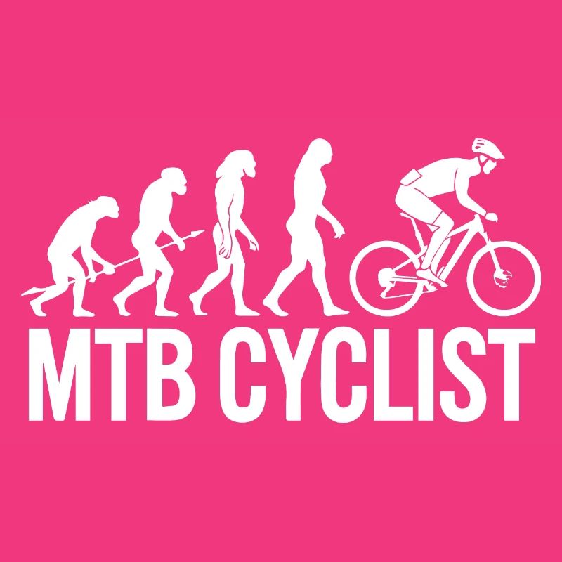 Evolution einer MTB-Radfahrer-Silhouette