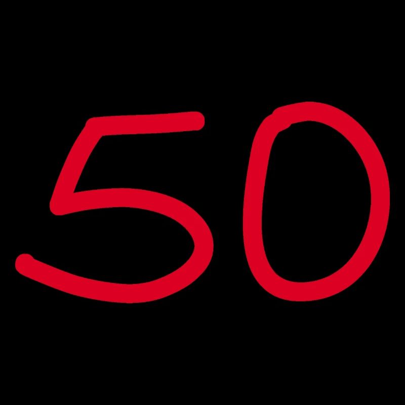 50e anniversaire cinquante numéro blanc