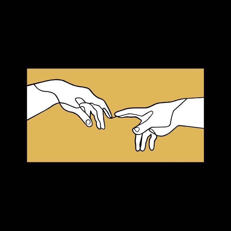 Creation of Adam hands, Michelangelo inspiration