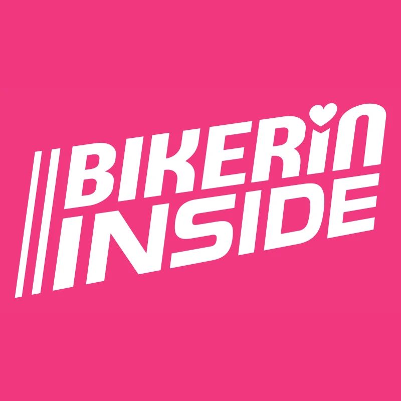 Bikerin inside Schriftzug (Farbe änderbar)