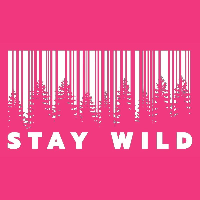 Stay Wild Forest Barcode