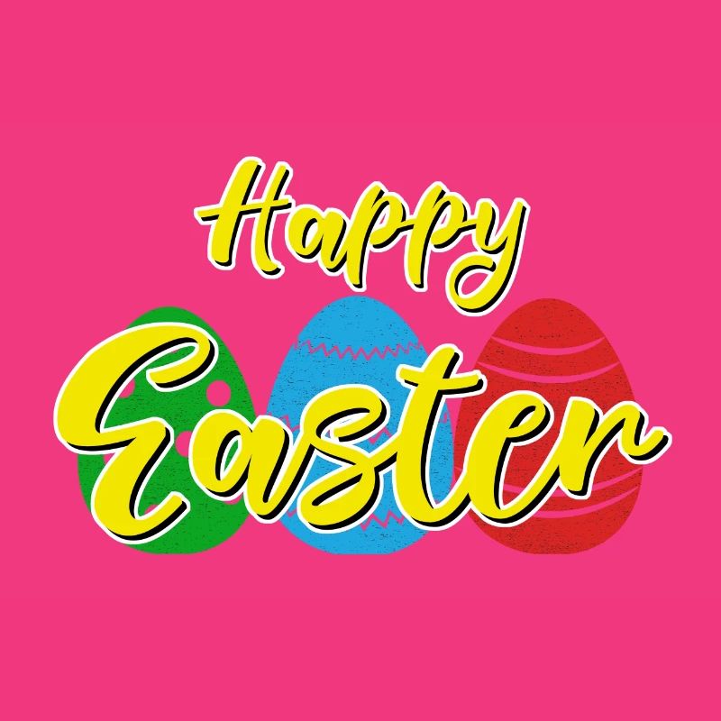 Happy Easter - Easter bunny Easter eggs celebration gift