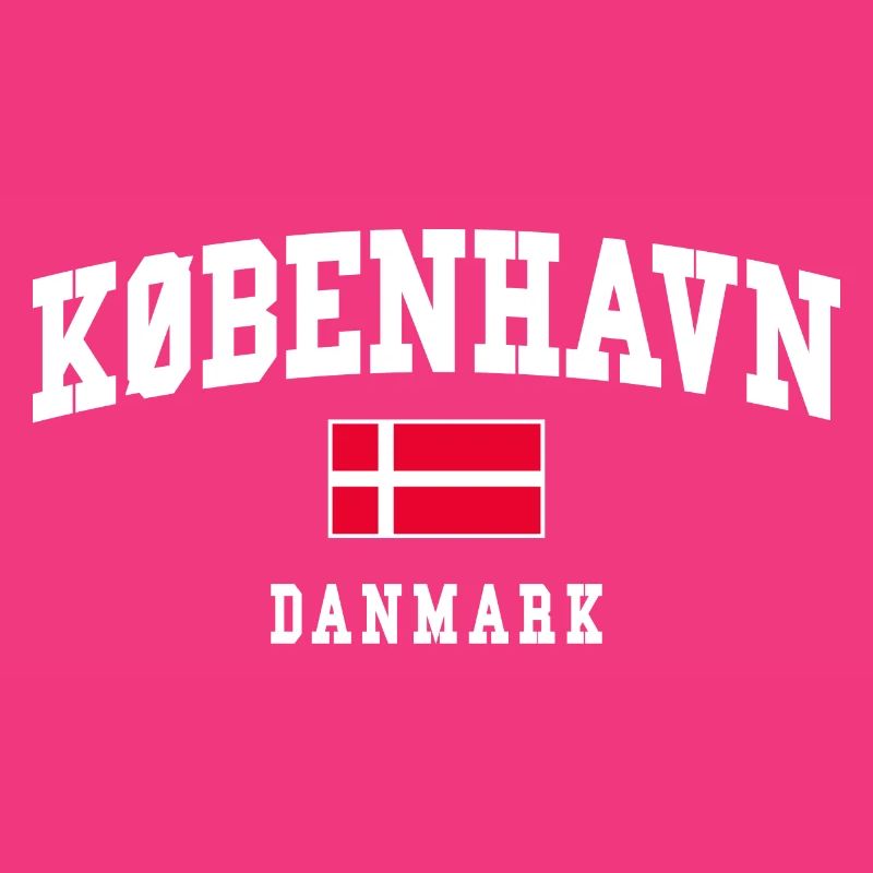 Dänemark Flagge mit kräftiger Schriftbogen
