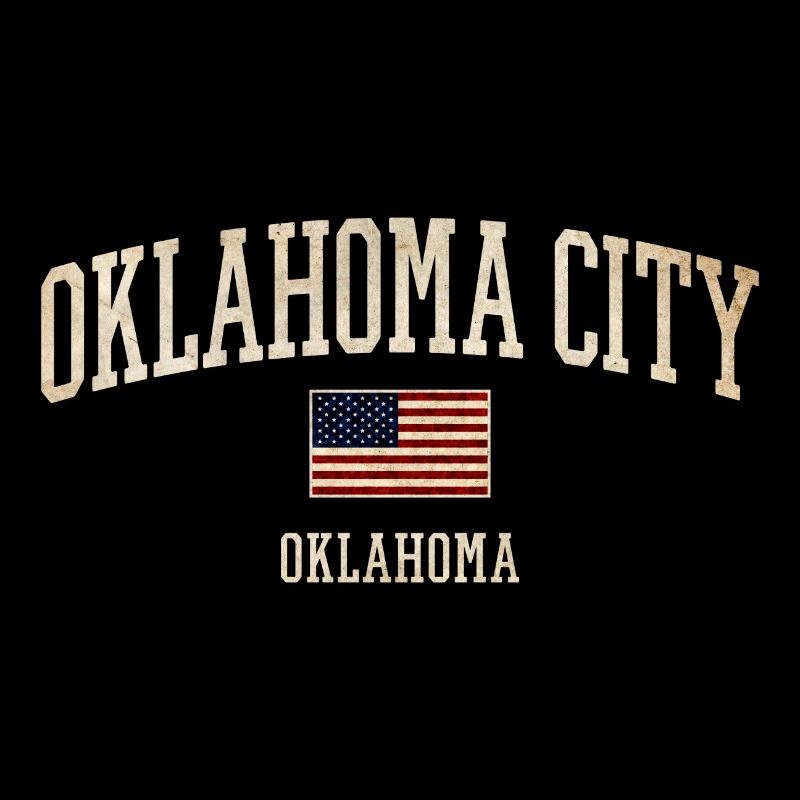 Style Drapeau Vintage d’Oklahoma City