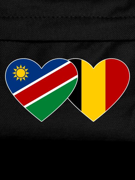 Namibia Belgium Flag Heart