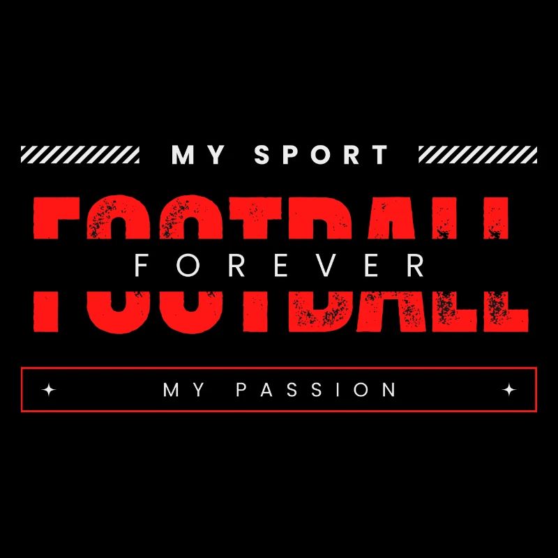 Fußball, mein Sport, meine Leidenschaft, rot