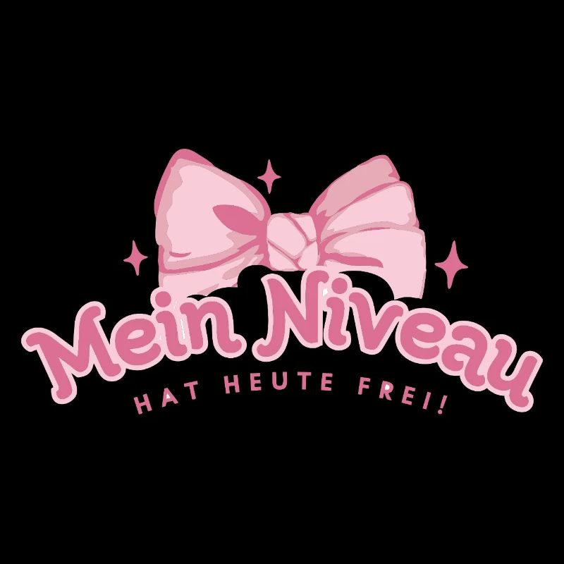 Rosa Schleifen Spruch Design