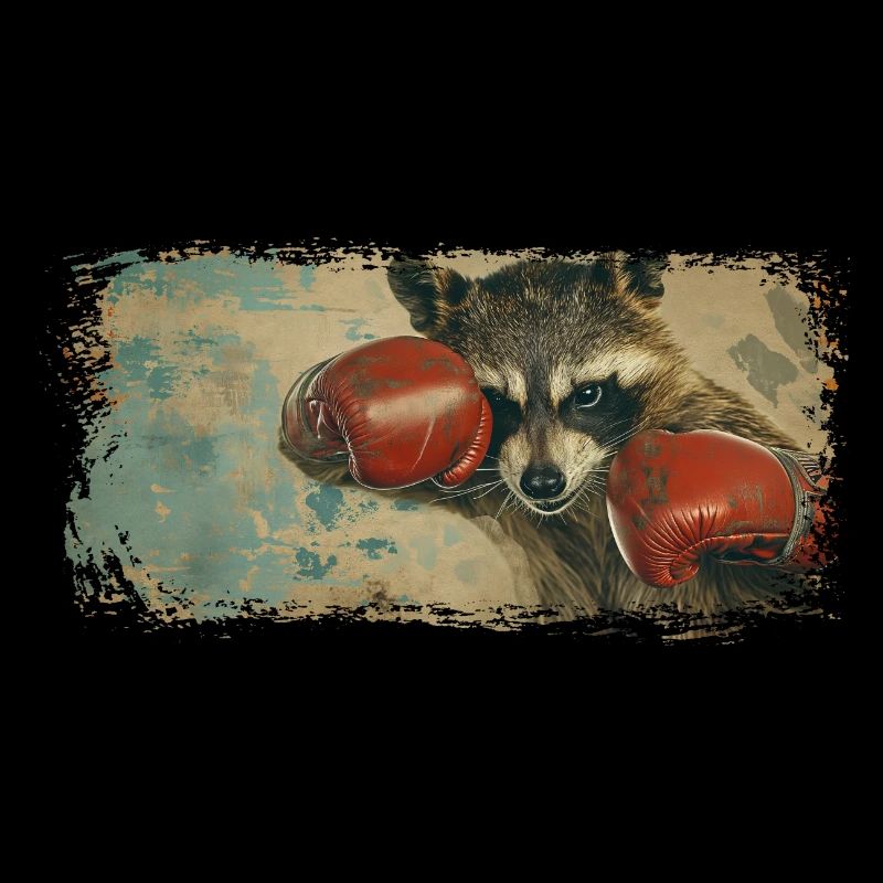 Raton laveur de boxe Vintage