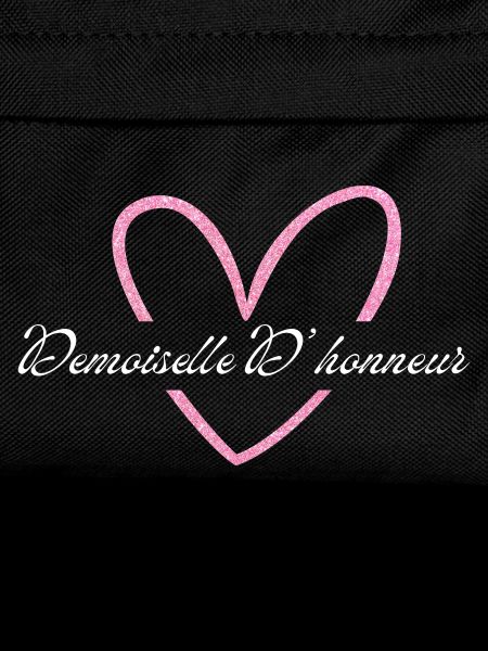 Bridesmaid Pink Heart Glitter
