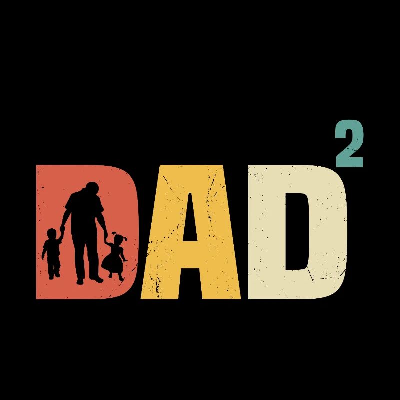 Dad hoch 2 zweifacher Vater werdender Papa 2
