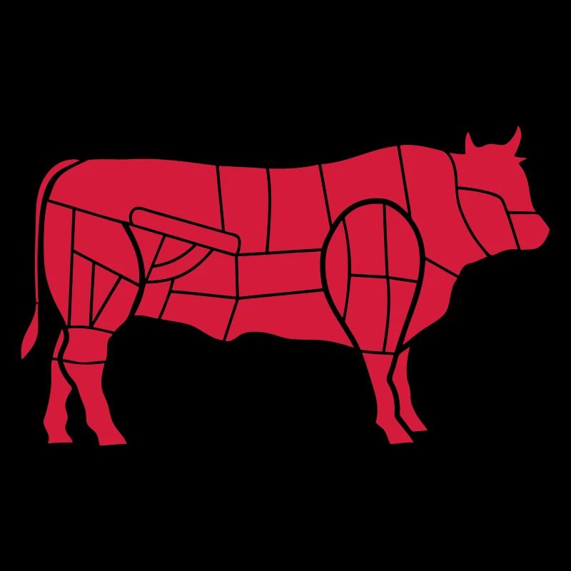 Metzger Rindfleisch Kuh Fleisch Grill Silhouette