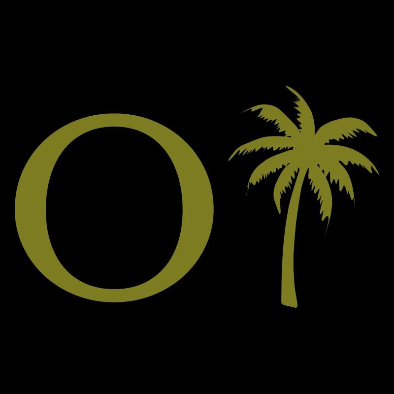 Letter o Green Palm