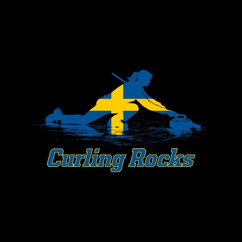 Le curling rocks Suède Fan Merch