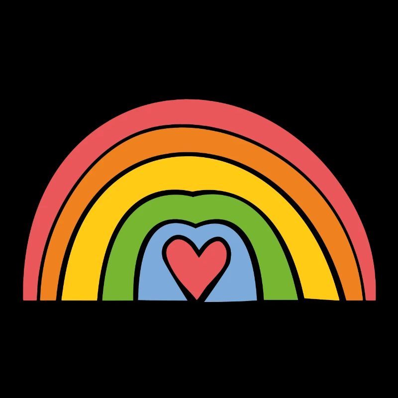 Rainbow with heart