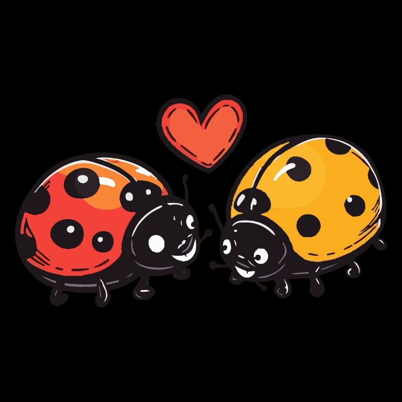Ladybug Couple Love Valentine's Day