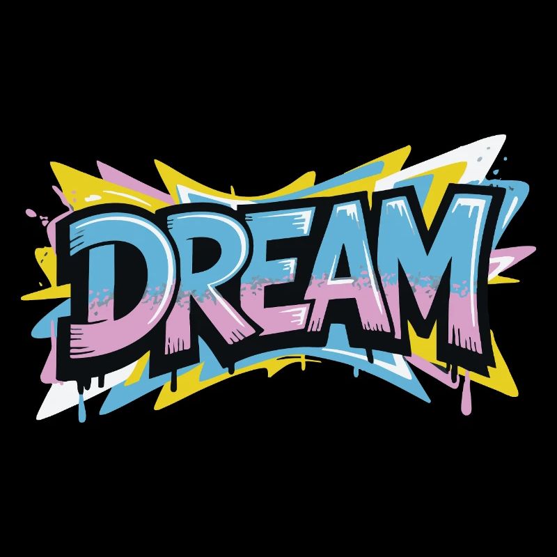 DREAM Graffiti Design voller Farbe und Motivation