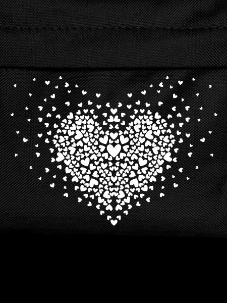 Heart explosion white