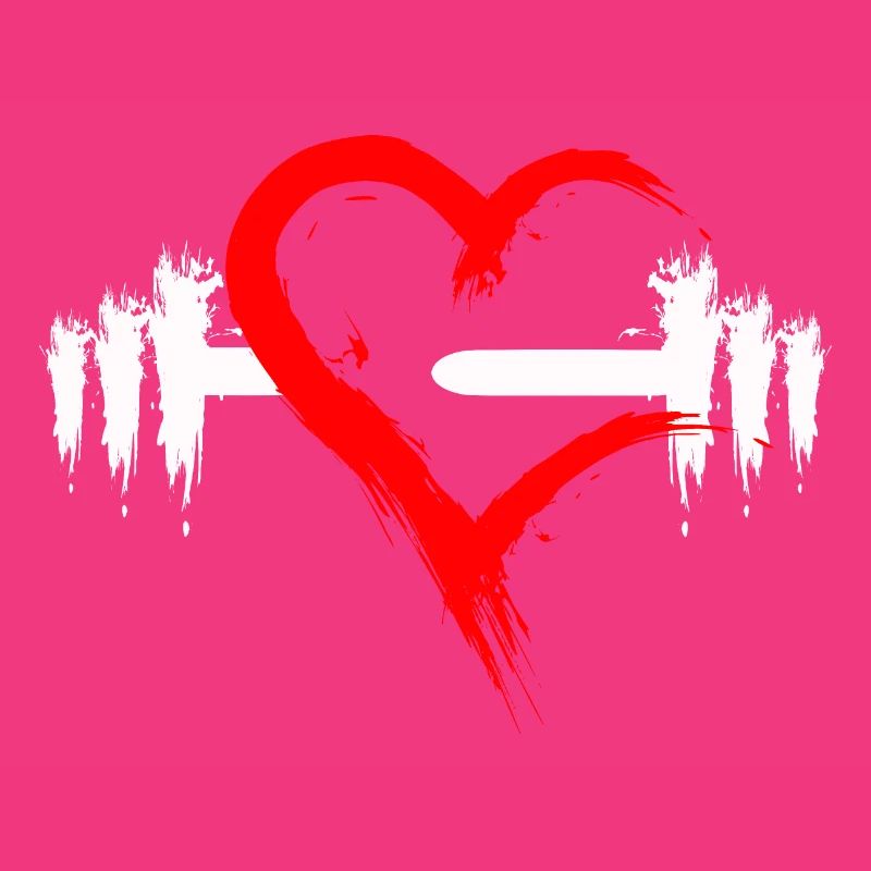 Dumbbell with heart