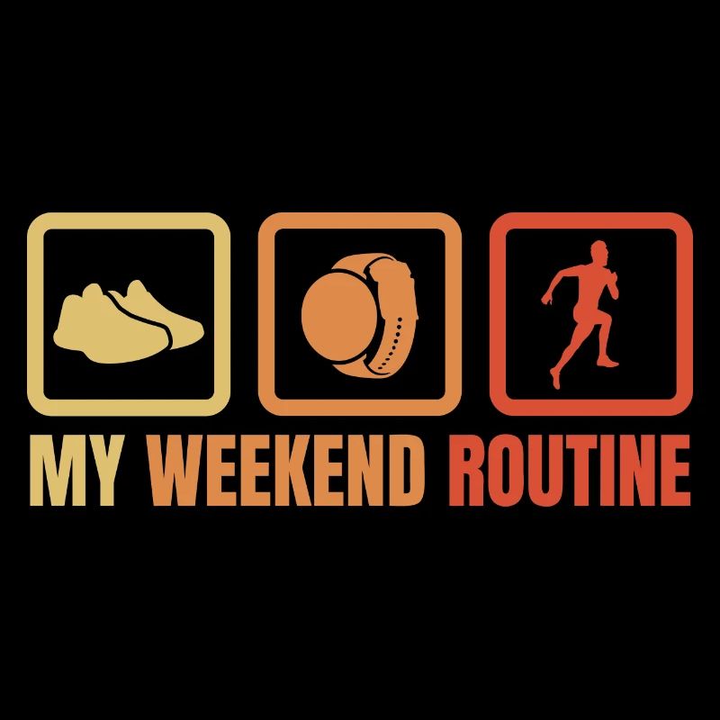 Läufer Wochenendroutine