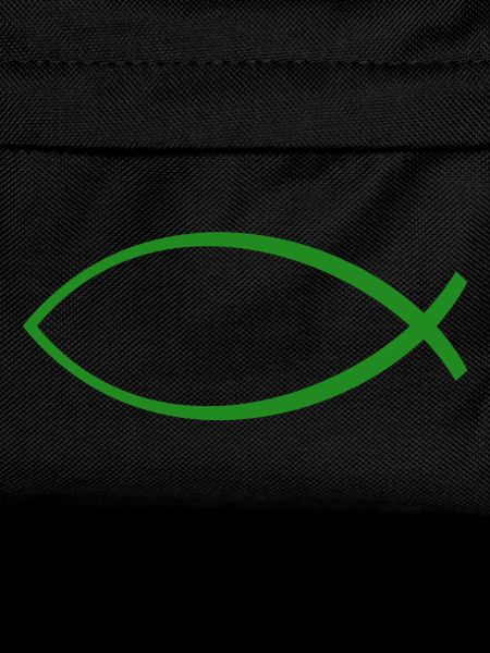 Ichtus fish dark green