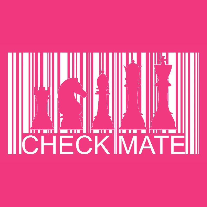 Conception élégante de code-barres d’échecs pour les fans d’échecs