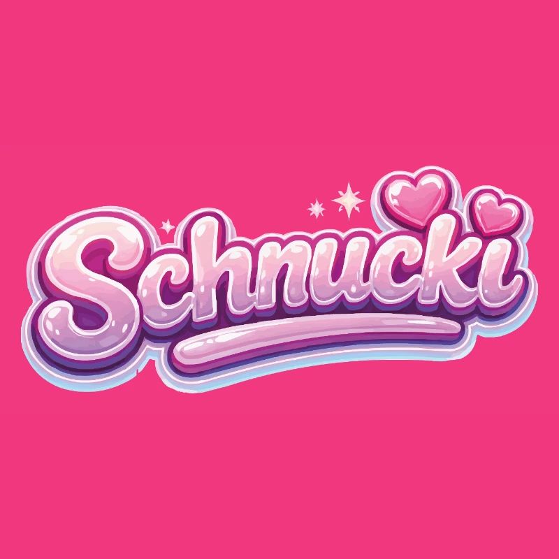 Schnucki Pink Bubble Schrift