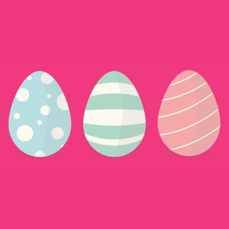 Three Easter eggs