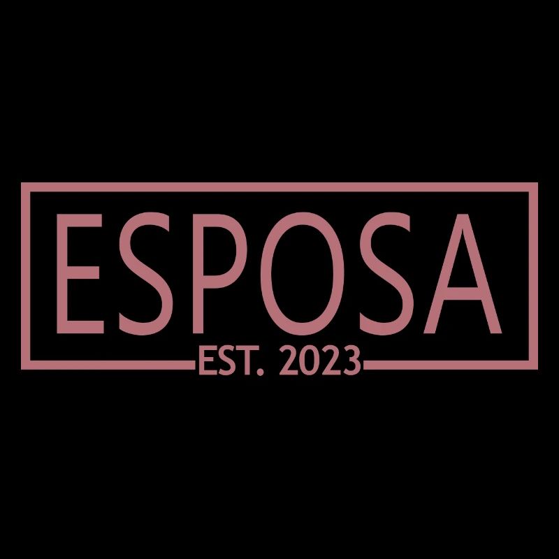 Esposa Est. 2023 Ehefrau wird Braut Paar Hochzeit