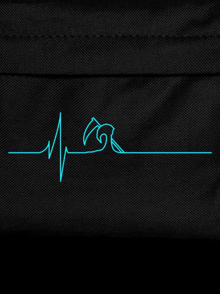 Electrocardiogram - Death - Blue