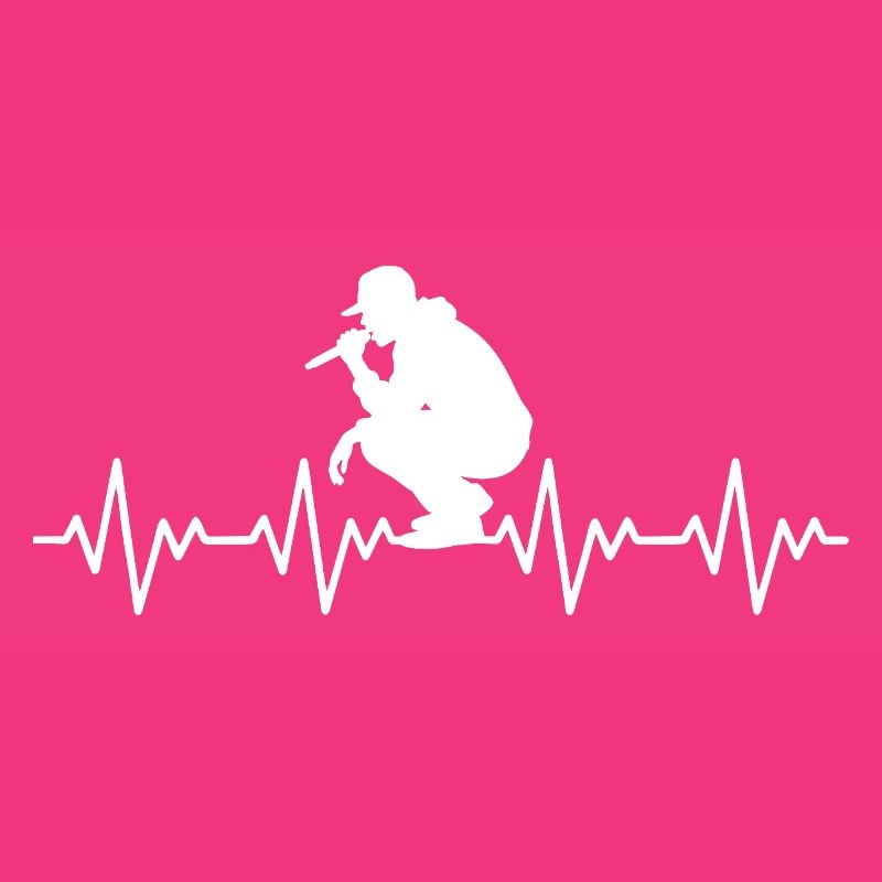 Rapper rappen MC Microphone Checker EKG Herzschlag